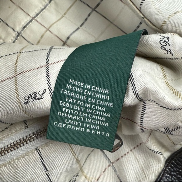 Ralph Lauren Tote‎ Bag Black Leather Shoulder Bag LXVII Bag Charm Silver READ - Picture 12 of 16